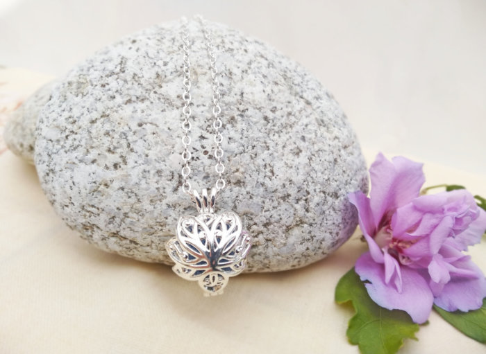 Aroma šperk kvet lotos postriebrený dekor