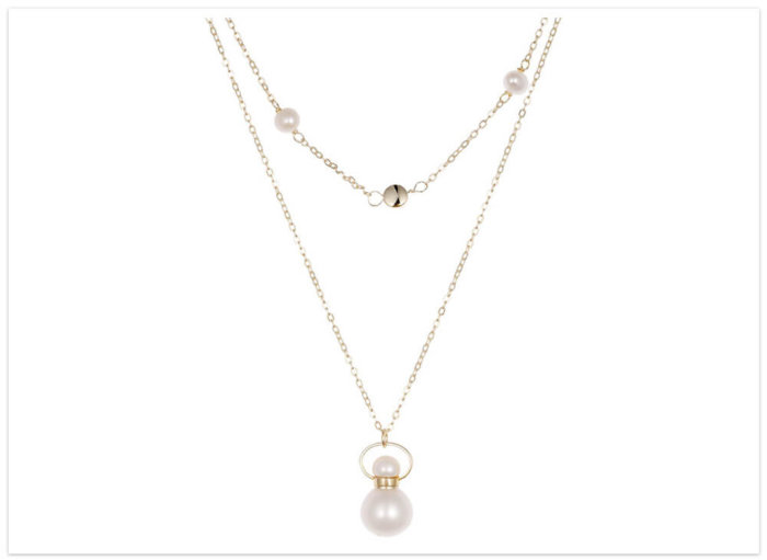 Aromatický prívesok perla dvojitou s retiazkou
